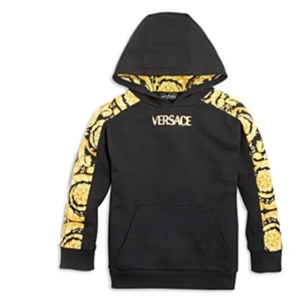 Versace Kids Black and Gold Hoodie
